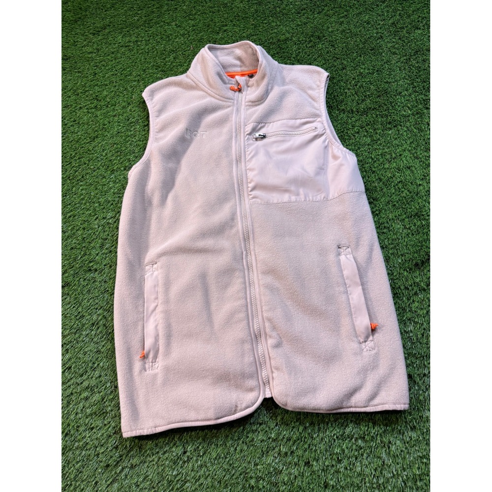 EQT Fleece‎ Vest Beige Zip Up Pockets Full Zip Outdoor Casual Size M